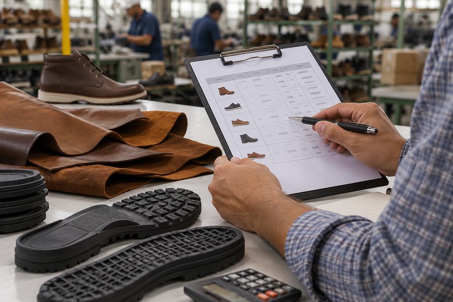 Revisión de compra de materiales y muestras
